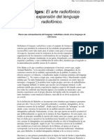 El Arte Radiofónico Como Expansión Del Lenguaje Radiofónico.