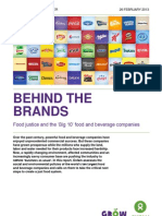 Behind The Brands: Food Justice and The 'Big 10' Food and Beverage Companies