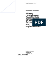 Ar 611-1 Military Occupational Classification Structure Development and Implementation