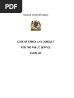 Code of Ethics and Conduct For Public Service Ethics