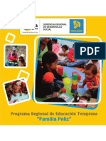 Folleto Informativo Del Programa de Educación Temprana "Familia Feliz"