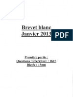 Brevet Blanc Français Sujet