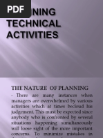 Planning Technical Activities