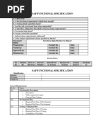 Sap Functional Specification: 1. Check List