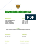 Aporte Del Sector Turismo A La Economía de La República Dominicana