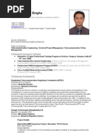 CV of Mr. Sunjib Kumer Singha, Asst. Director (Systems & Services), BTRC