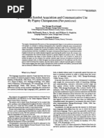 Savage Rumbaugh - Spontaneous Symbol Acquisition and Communicative Use by Pygmy Chimpanzees (Pan Paniscus)