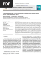 The Ergonomic Design of Classroom Furniture:computer Work Station For First Graders in The Elementary School PDF