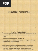 Minutes of The Meeting - Technical Writing