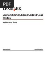 Lexmark X264dn, X363dn, X364dn, and X364dw Maintenance Guide