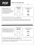 A Lesson Before Dying Conflict Graphic Organizer