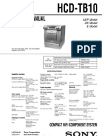 Manual Service Sony TB10