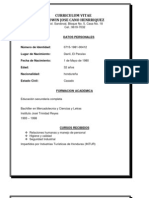 Curriculum Vitae Edwin Jose Cano Henriquez