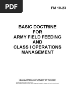 FM 10-23 Basic Doctrine For Army Field Feeding and Class 1 Operations Management