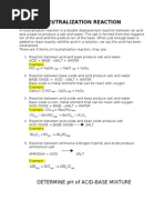 Neutralization Reaction: Determine PH of Acid-Base Mixture