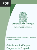 Convocatoria Posgrado Medicina Udea 2013