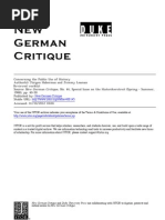 New German Critique: New German Critique and Duke University Press Are Collaborating With JSTOR To Digitize, Preserve and