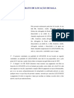 Modelo Contrato de Locação de Sala