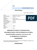 LEY-Reglamento para El Goce Del Per&Iacute Odo de Lactancia