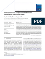 Development of An Analytical Model For Warm Deep Drawing of Aluminum Alloys