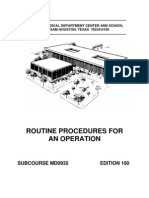 US Army Medical Routine Procedures For An Operation