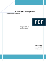 Introduction To Project Management: Subject Code - PM0010