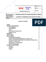 Project Standards and Specifications Piping Steam Tracing Rev01