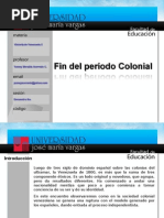 Fin Del Período Colonial