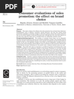 Consumer Evaluation of Sales Promotion The Effect On Brand Choice