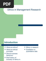 Ethics in Management Research