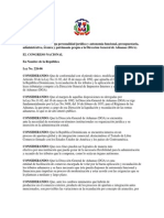 Ley de Autonomia de La Direccion General de Aduanas