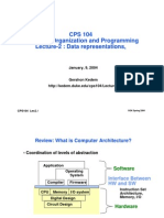 CPS 104 Computer Organization and Programming Lecture-2: Data Representations