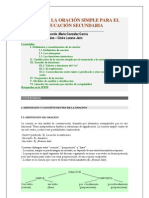 Sintaxis de La Oración Simple para E. Secundaria PDF