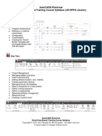 AutoCAD Electrical JIC Admin Course Syllabus Sample