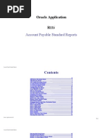 Oracle R11 Account Payable Reports Output.