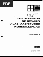 Los Numeros de Renard y Las Magnitudes Normalizadas