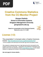 Creative Commons Statistics From The CC Monitor Project