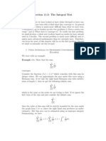 Section 11.3: The Integral Test