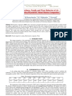 Effect of Hardness, Tensile and Wear Behavior of Al-4.5Wt%Cu Alloy/Flyash/Sic Metal Matrix Composites