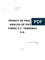 Proiect de Practica - Analiza de Piata A Firmei SC Transbus SA