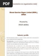 A Presentation On Organization Study: Bharat Sanchar Nigam Limited (BSNL), Sirsa