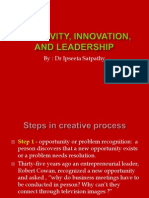 Creativity, Innovation, and Leadership.