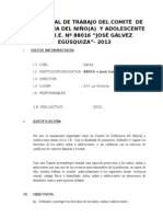 Plan Anual de Trabajo Del Comité de Defensoría Del Niño