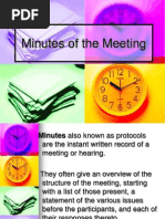 Minutes of The Meeting