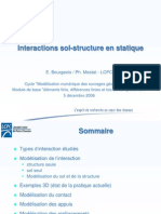 Interactions Sol Structure Statique