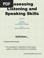 Assessing Listening and Speaking Skills 1