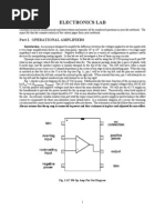 Electronics Lab: Part I. Operational Amplifiers