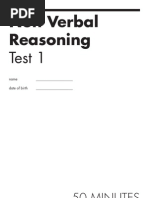 Test 1: Non Verbal Reasoning