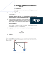 Método de Trabajo Virtual en Cerchas