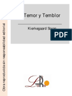 Kierkegaard Temor y Temblor